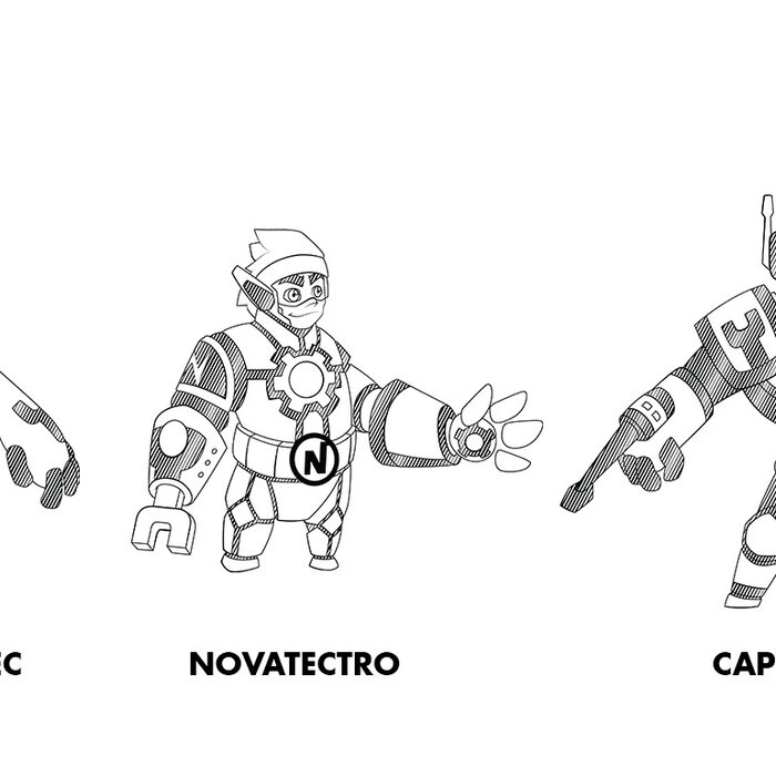 Character design super-héros du futur
