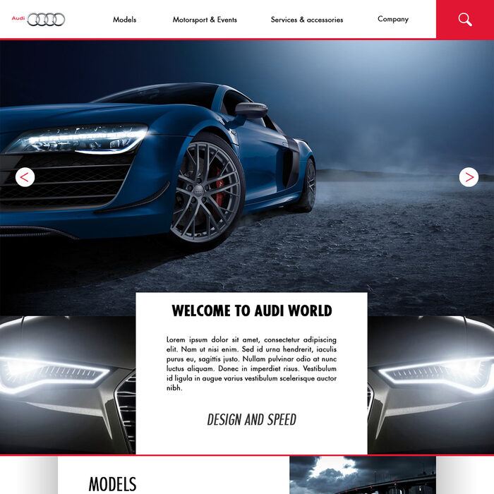 Proposition webdesign Audi