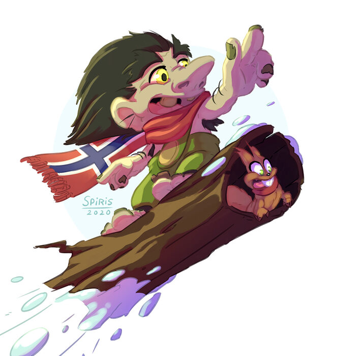 Troll snowboarder